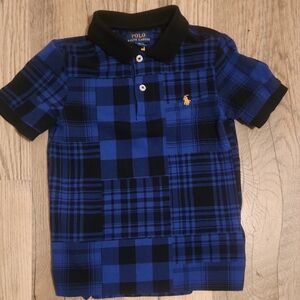 Polo by Ralph Lauren Kids Black and Blue Checkered Polo